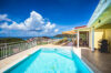 Private pool at St Barths villa with panoramic ocean views and sun terrace