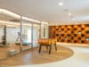 Private fitness area at Villa Loukoko in St Barts with modern equipment and sea view.