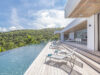 Infinity pool at a luxury St Barts villa overlooking a sweeping panoramic ocean view.