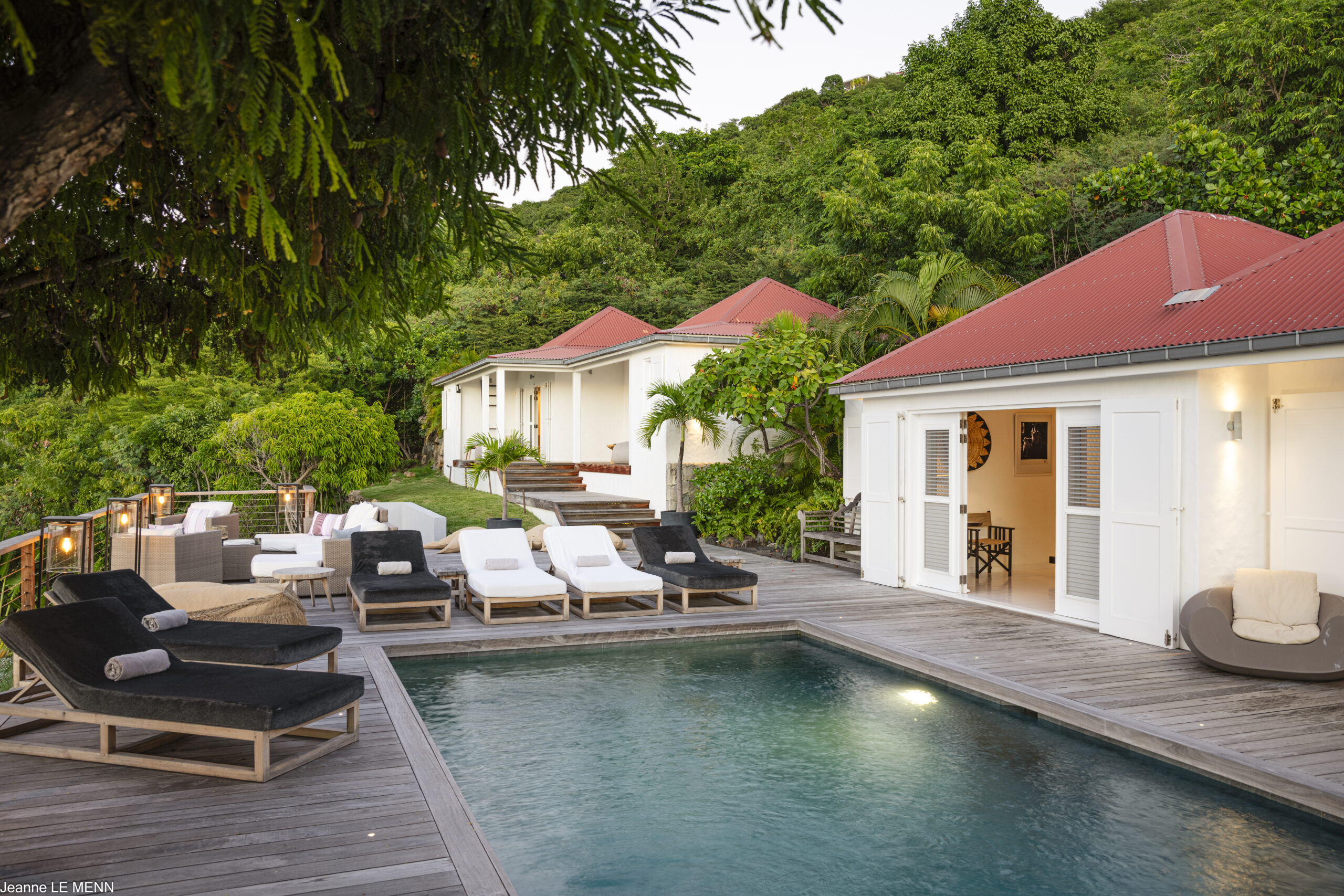 Every day ease at Villa Serenity pool in St Barts.