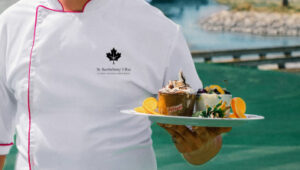 Your private butler is serving food in St. Barts