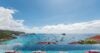 Infinity pool at luxury St Barts villa overlooking Gustavia harbor and turquoise bay