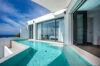 Private infinity pool at luxury St Barts villa with ocean view and sleek modern design