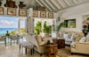 Elegant st barths villas living room with ocean view terrace and refined Caribbean décor