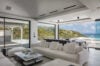 Contemporary living room with panoramic sea views and open design at luxury villa rental in St Barthélemy