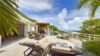 Spacious terrace with sun loungers and sea view at private villa rentals st barts